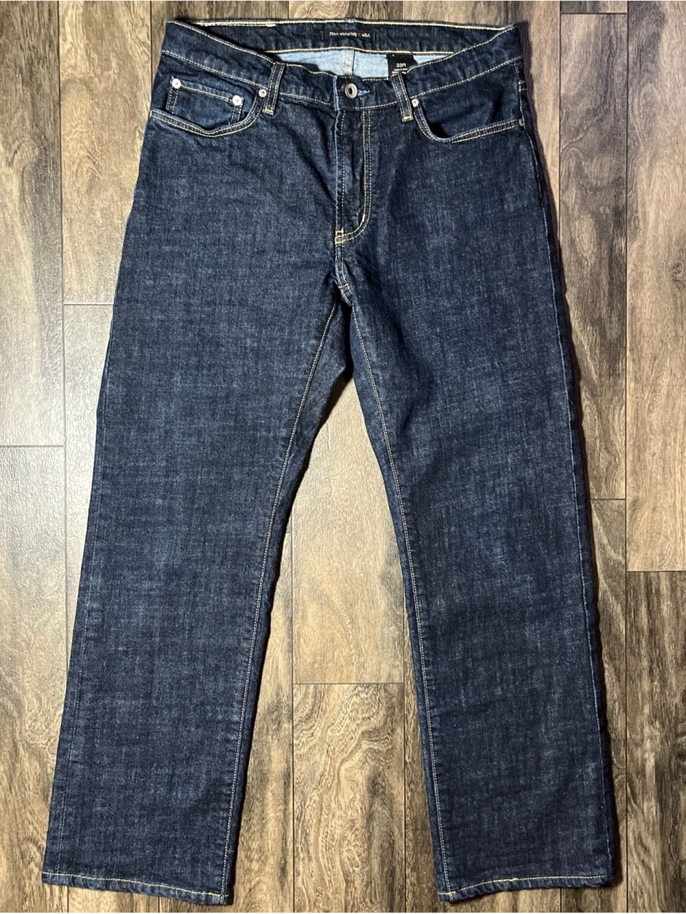 John Varvatos USA Authentic Straight Mens 33x29 Dark Indigo Stretch Jeans EUC